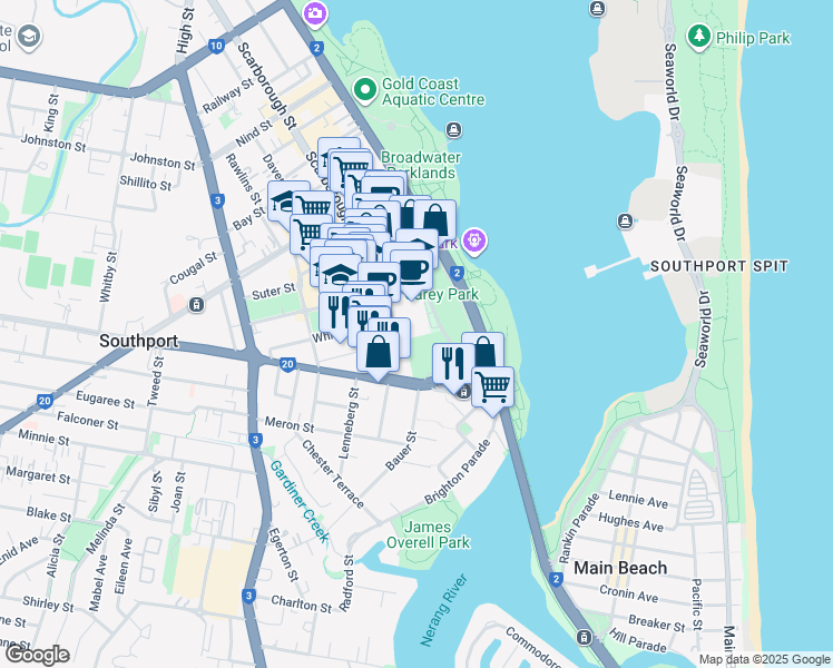 2 Marine Parade, Gold Coast QLD Walk Score