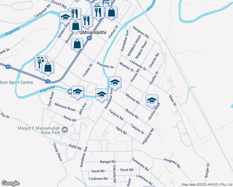 map of restaurants, bars, coffee shops, grocery stores, and more near 318 Kandahar Avenue in Ladysmith