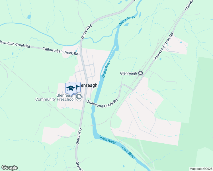 map of restaurants, bars, coffee shops, grocery stores, and more near in Glenreagh