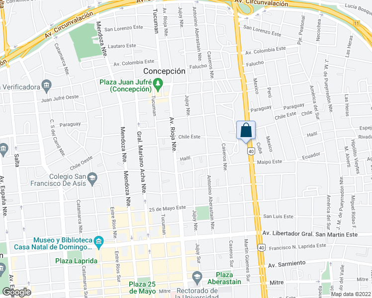 map of restaurants, bars, coffee shops, grocery stores, and more near in San Juan
