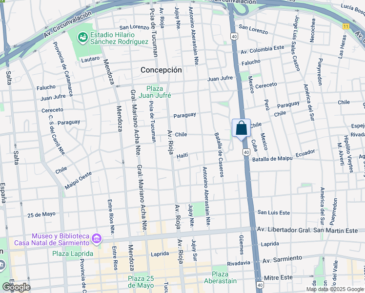 map of restaurants, bars, coffee shops, grocery stores, and more near 344-400 Haití in San Juan