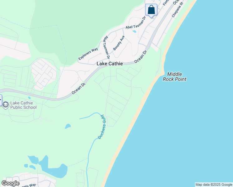 map of restaurants, bars, coffee shops, grocery stores, and more near Whitewater Terrace in Lake Cathie