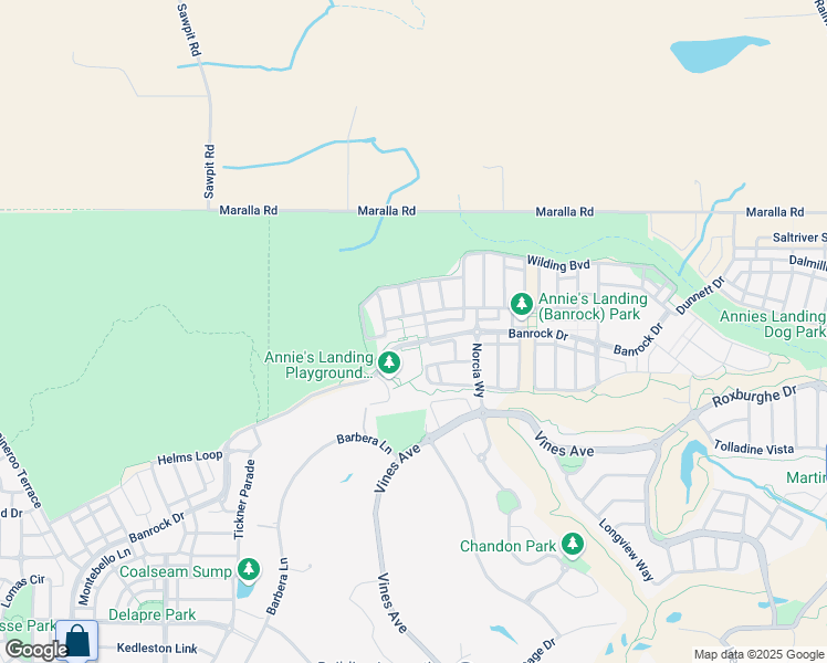 map of restaurants, bars, coffee shops, grocery stores, and more near 275 Banrock Drive in Ellenbrook