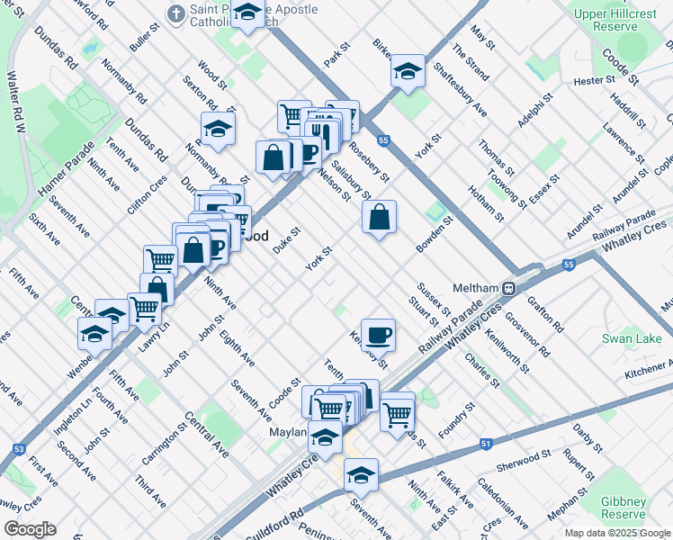 map of restaurants, bars, coffee shops, grocery stores, and more near 137 Crawford Road in Maylands