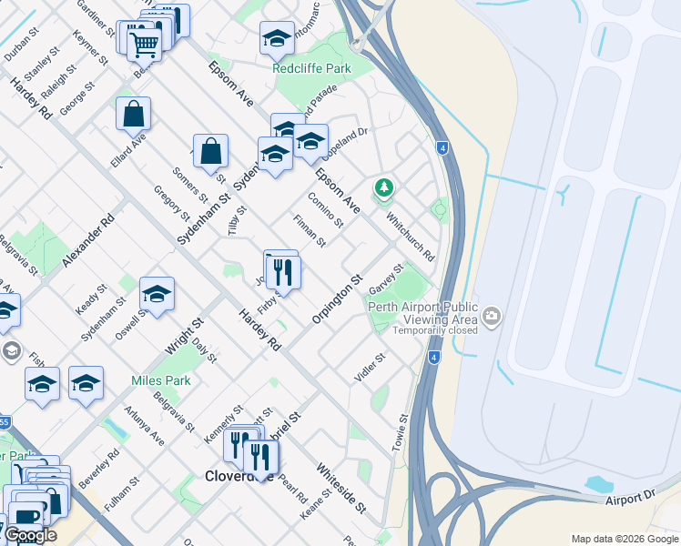 map of restaurants, bars, coffee shops, grocery stores, and more near 5 Crellin Way in Cloverdale