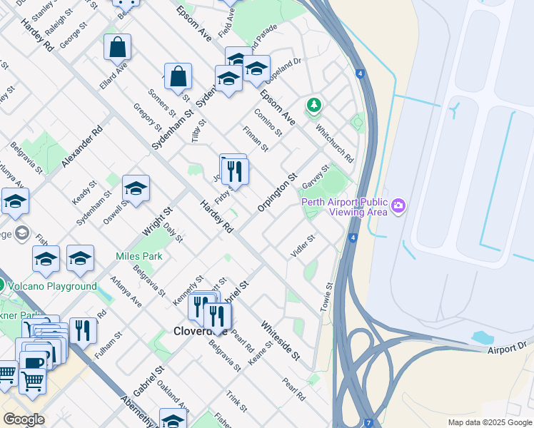 map of restaurants, bars, coffee shops, grocery stores, and more near 6 Jay Street in Cloverdale