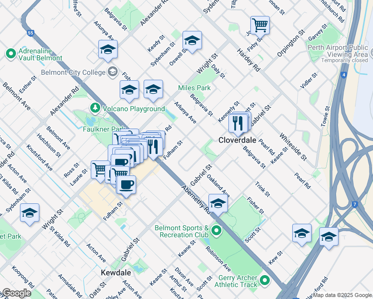map of restaurants, bars, coffee shops, grocery stores, and more near 7 Morago Crescent in Cloverdale