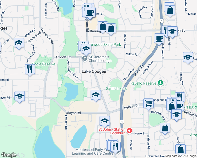 map of restaurants, bars, coffee shops, grocery stores, and more near 524 Rockingham Road in Munster