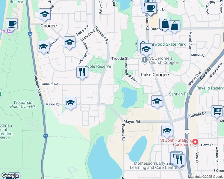 map of restaurants, bars, coffee shops, grocery stores, and more near 2 Giuffre Place in Munster