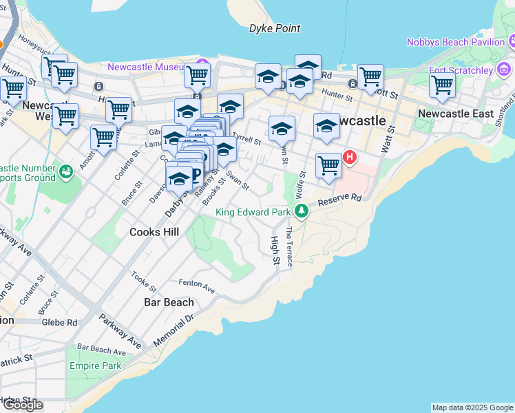 map of restaurants, bars, coffee shops, grocery stores, and more near 4 Hillview Crescent in The Hill