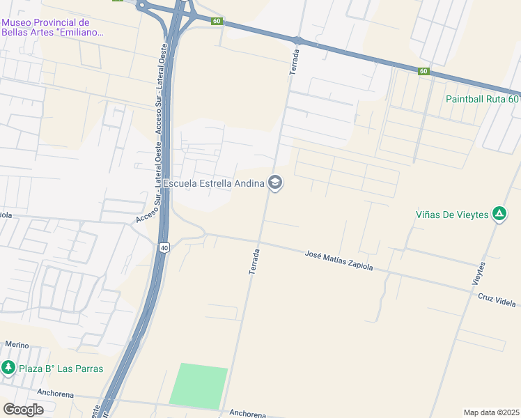 map of restaurants, bars, coffee shops, grocery stores, and more near 3278 Terrada in Maipú