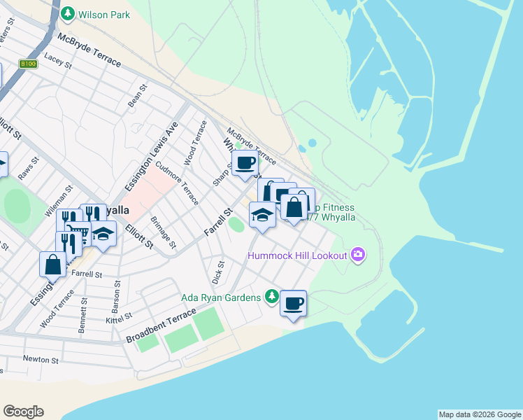 map of restaurants, bars, coffee shops, grocery stores, and more near in 