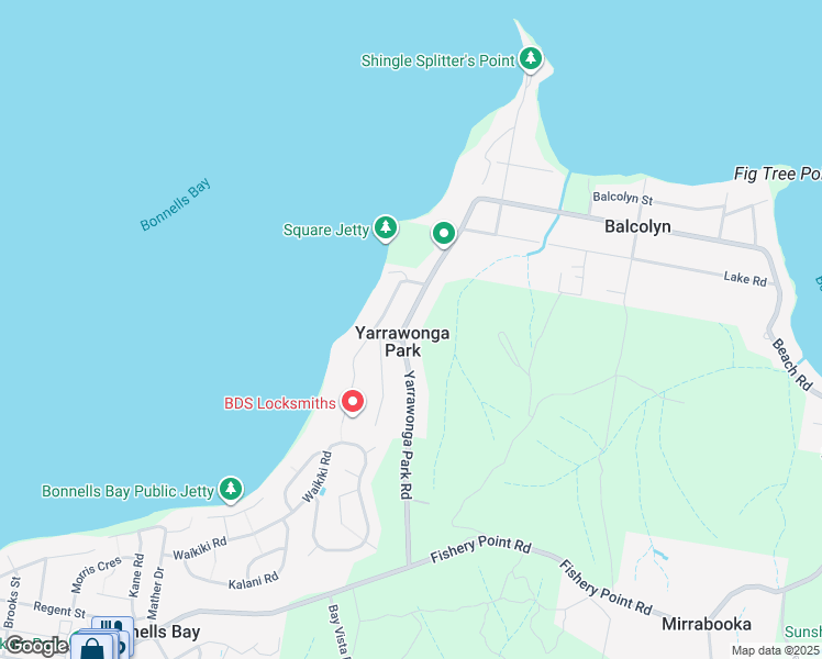 map of restaurants, bars, coffee shops, grocery stores, and more near 67 Yarrawonga Park Road in Yarrawonga Park