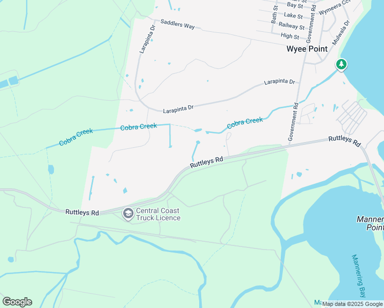 map of restaurants, bars, coffee shops, grocery stores, and more near 47 Ruttleys Road in Wyee