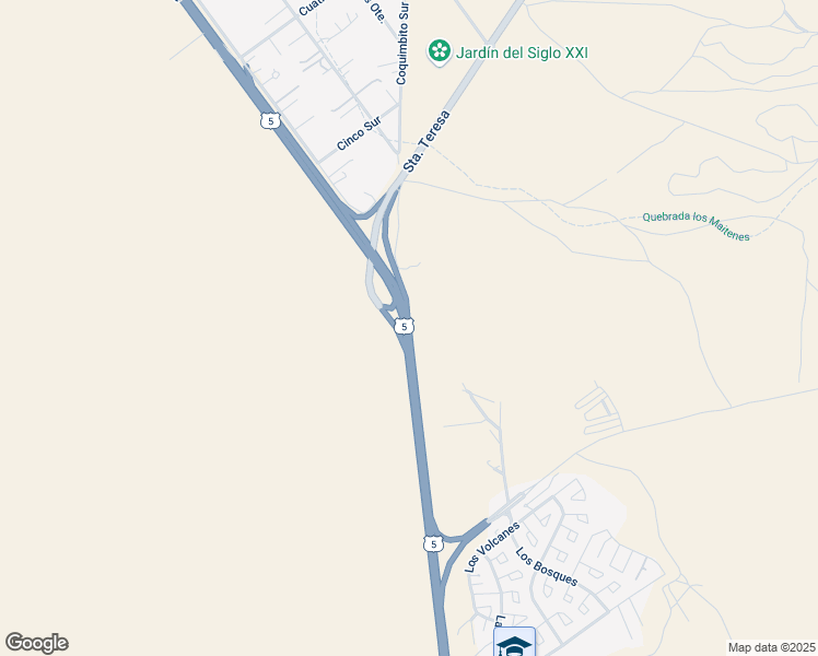 map of restaurants, bars, coffee shops, grocery stores, and more near Ruta 5 Sur in Chacabuco