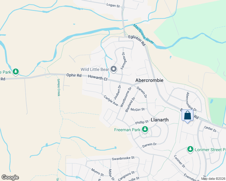 map of restaurants, bars, coffee shops, grocery stores, and more near 17 O'Reilly Place in Llanarth