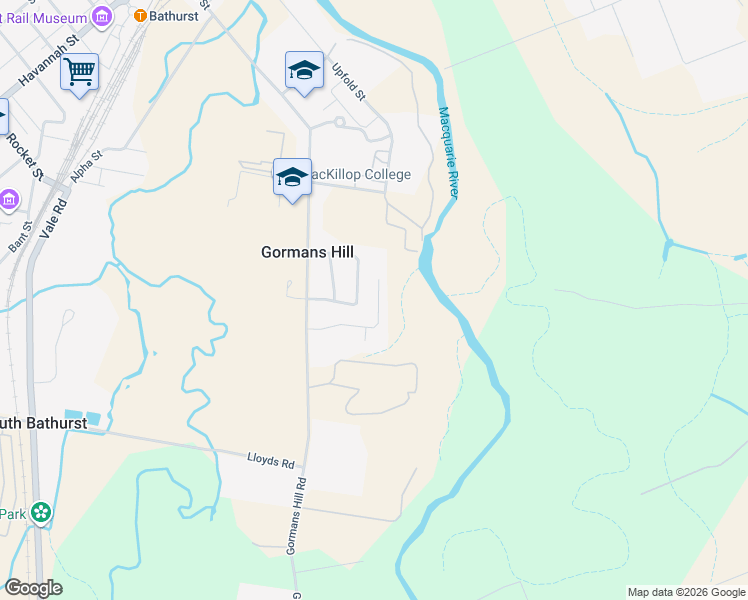 map of restaurants, bars, coffee shops, grocery stores, and more near 19 Dees Close in Gormans Hill