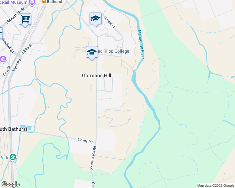map of restaurants, bars, coffee shops, grocery stores, and more near 15A Dees Close in Gormans Hill