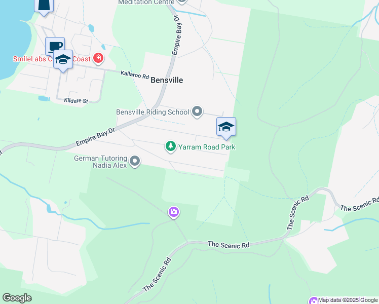 map of restaurants, bars, coffee shops, grocery stores, and more near 56 Yarram Road in Bensville