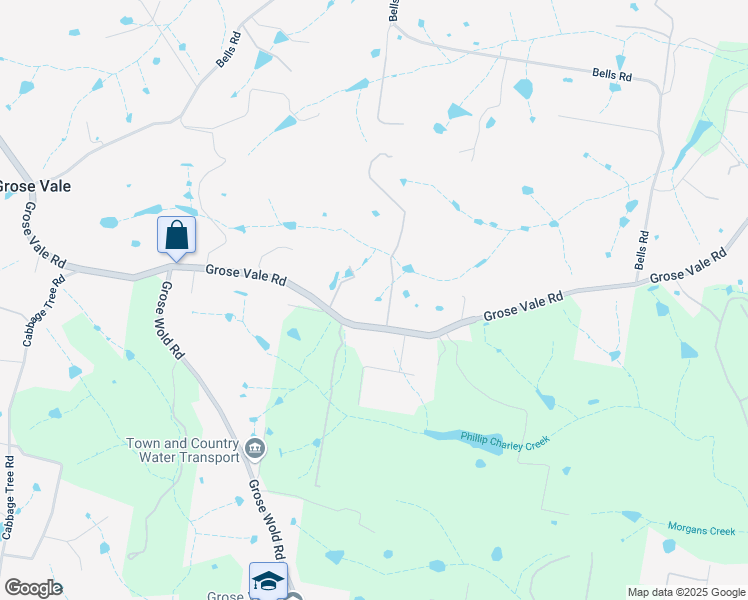 map of restaurants, bars, coffee shops, grocery stores, and more near 576 Grose Vale Road in Grose Vale