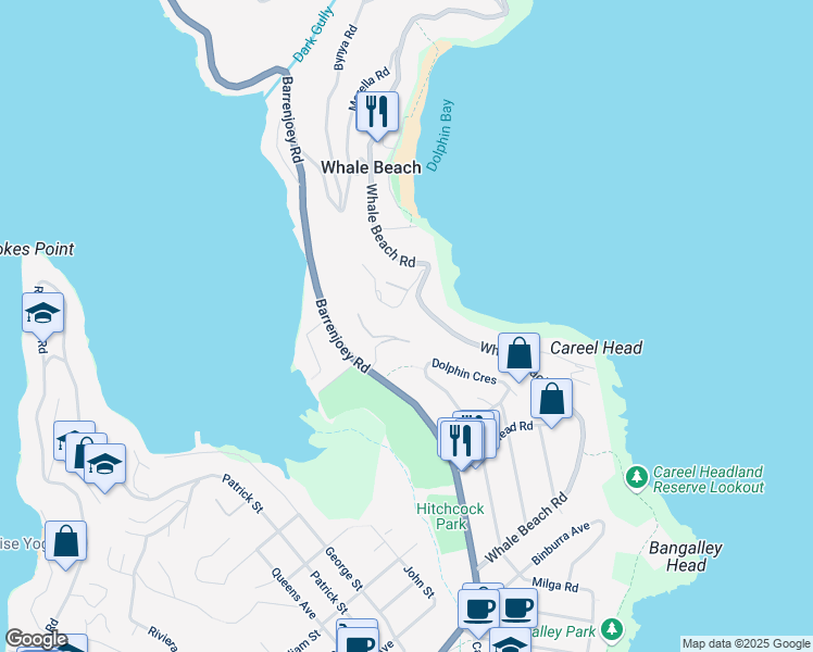 map of restaurants, bars, coffee shops, grocery stores, and more near 10 Crane Lodge Place in Palm Beach