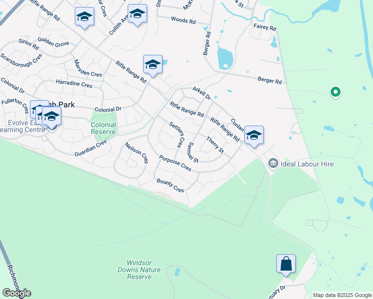 map of restaurants, bars, coffee shops, grocery stores, and more near 26 Samuel Street in Bligh Park