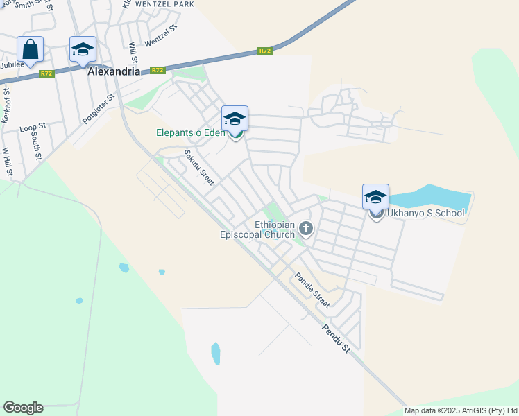 map of restaurants, bars, coffee shops, grocery stores, and more near 2231 D Street in Alexandria