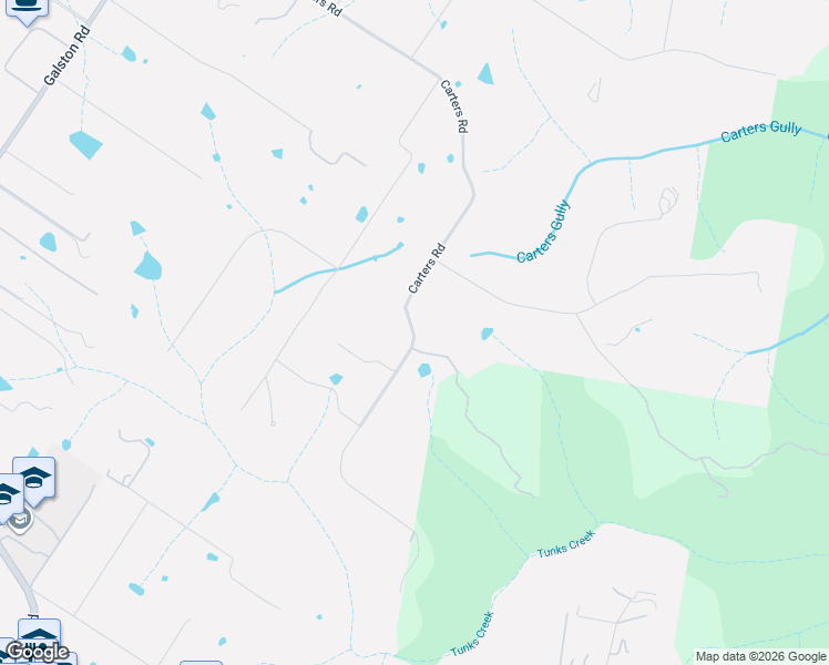 map of restaurants, bars, coffee shops, grocery stores, and more near 51 Carters Road in Dural