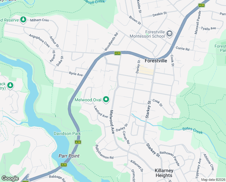 map of restaurants, bars, coffee shops, grocery stores, and more near LOT 2590 Melwood Avenue in Forestville