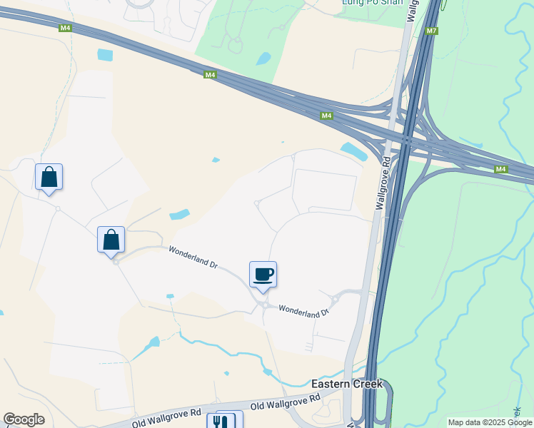 map of restaurants, bars, coffee shops, grocery stores, and more near 9 Interchange Drive in Eastern Creek