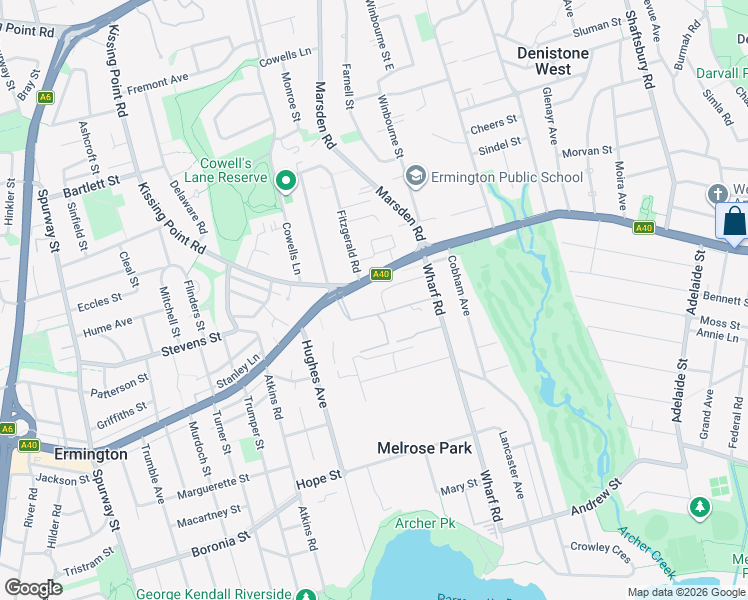 map of restaurants, bars, coffee shops, grocery stores, and more near 659 Victoria Road in Melrose Park