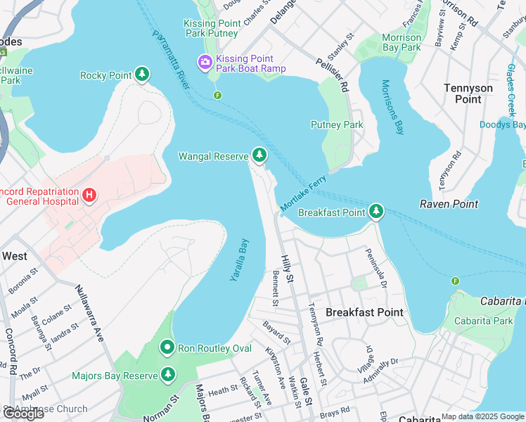 map of restaurants, bars, coffee shops, grocery stores, and more near 30-34 Hilly Street in Mortlake