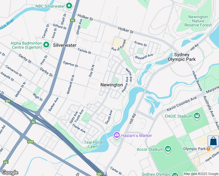 map of restaurants, bars, coffee shops, grocery stores, and more near Newington Boulevard in Newington