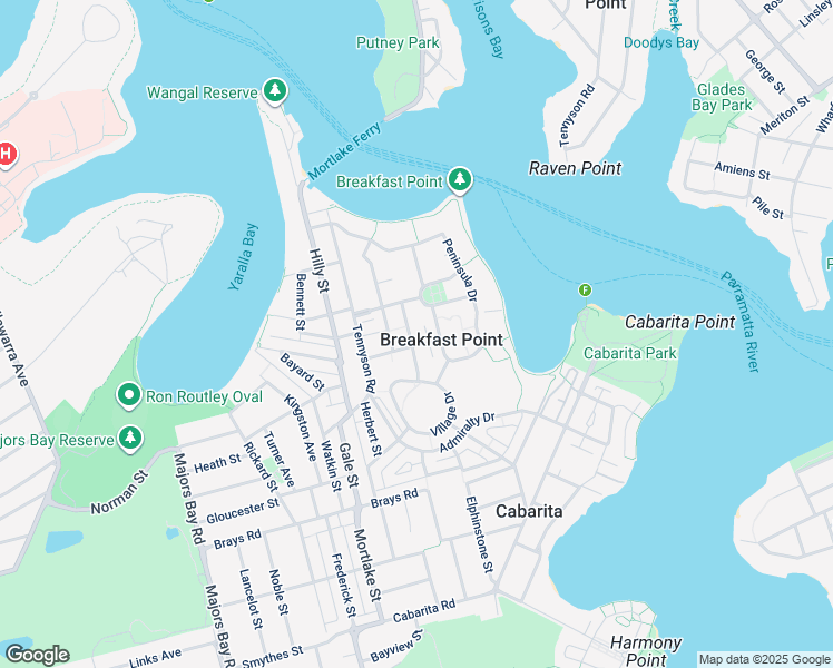 map of restaurants, bars, coffee shops, grocery stores, and more near 17 Orchards Avenue in Breakfast Point