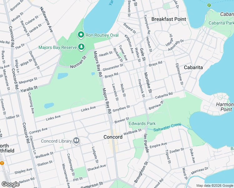 map of restaurants, bars, coffee shops, grocery stores, and more near 26 Archer Street in Concord