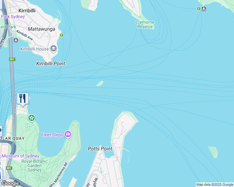 map of restaurants, bars, coffee shops, grocery stores, and more near in Potts Point