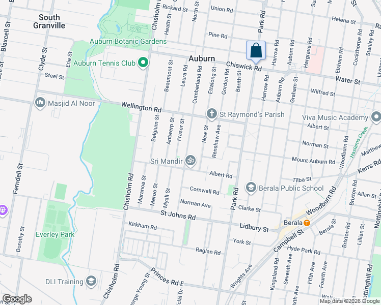 map of restaurants, bars, coffee shops, grocery stores, and more near 272 Cumberland Road in Auburn
