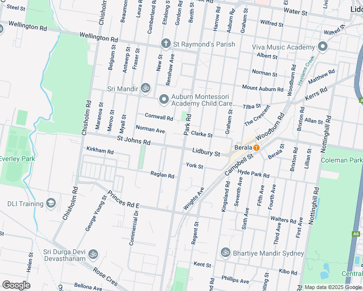 map of restaurants, bars, coffee shops, grocery stores, and more near 287A Park Road in Auburn