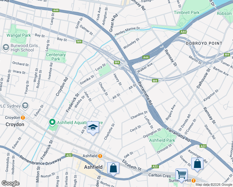 map of restaurants, bars, coffee shops, grocery stores, and more near 92 Alt Street in Ashfield