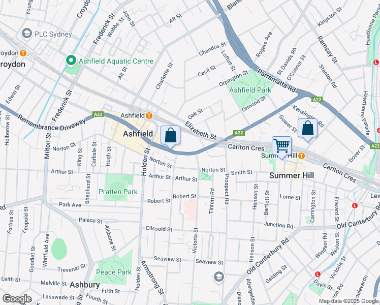 map of restaurants, bars, coffee shops, grocery stores, and more near 4 Elizabeth Avenue in Ashfield