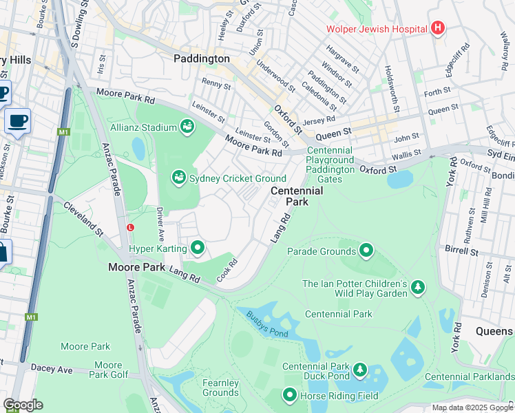 map of restaurants, bars, coffee shops, grocery stores, and more near 80 Cook Road in Centennial Park