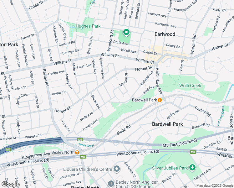 map of restaurants, bars, coffee shops, grocery stores, and more near 4 Airedale Avenue in Earlwood