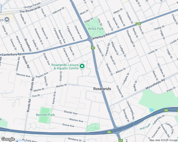 map of restaurants, bars, coffee shops, grocery stores, and more near 6 Fenwick Avenue in Roselands