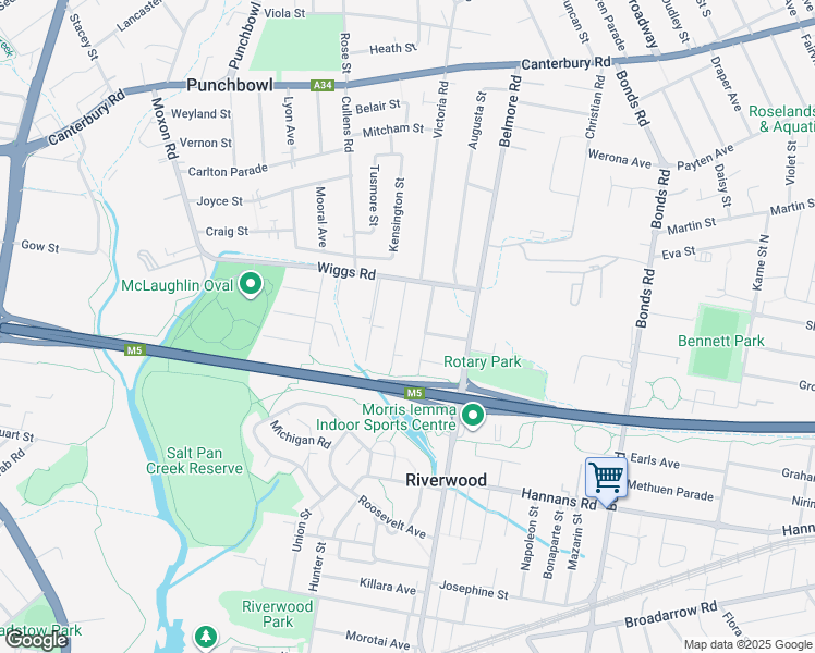 map of restaurants, bars, coffee shops, grocery stores, and more near 20 Belgium Street in Riverwood