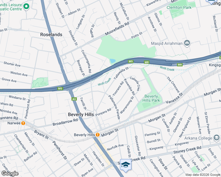 map of restaurants, bars, coffee shops, grocery stores, and more near 33 Tallawalla Street in Beverly Hills