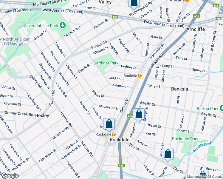 map of restaurants, bars, coffee shops, grocery stores, and more near 28 Rockdale Street in Rockdale