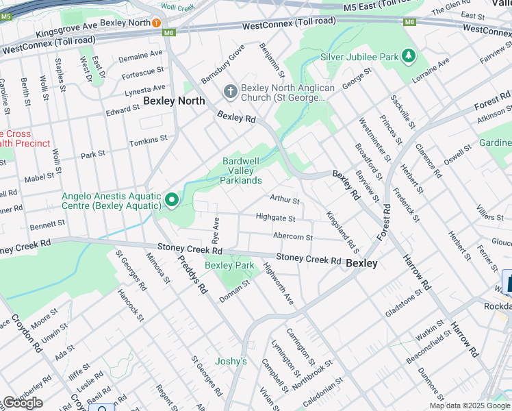 map of restaurants, bars, coffee shops, grocery stores, and more near 6 Eddystone Road in Bexley