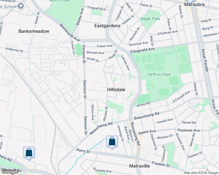map of restaurants, bars, coffee shops, grocery stores, and more near 46 Rhodes Street in Hillsdale