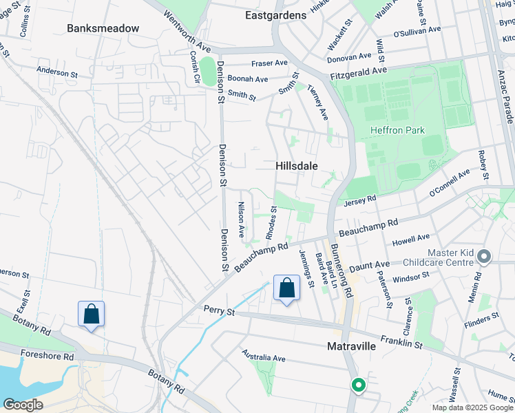 map of restaurants, bars, coffee shops, grocery stores, and more near 11 Grace Campbell Crescent in Hillsdale