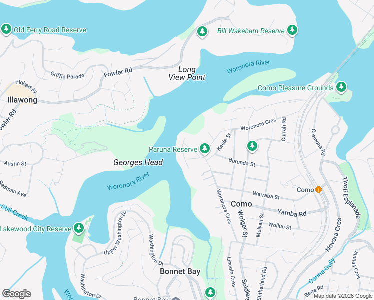 map of restaurants, bars, coffee shops, grocery stores, and more near 6 Wigens Avenue in Como